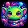 Vibrant abstract avatar with swirling colors and geometric patterns for user profile